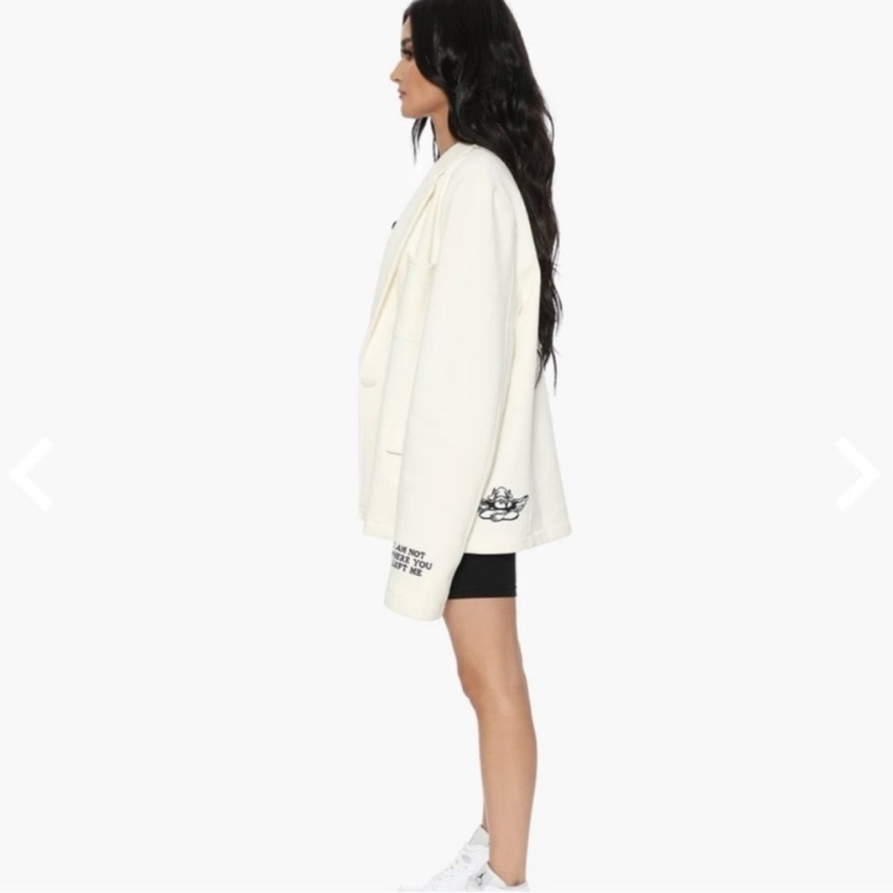NEW Boys Lie REVOLVE Oversized Sweatshirt Blazer Sz XS/S *altered* - Picture 2 of 10